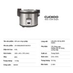 Nồi cơm điện cơ CUCKOO CR-3555 BKSTVNCRCV 6.3L công nghiệp - Ảnh 3