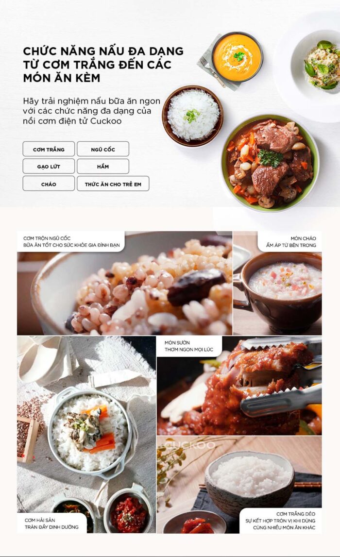 Nồi cơm điện tử CUCKOO CR-0365F RDWHVNCV 0.54L - Ảnh 7