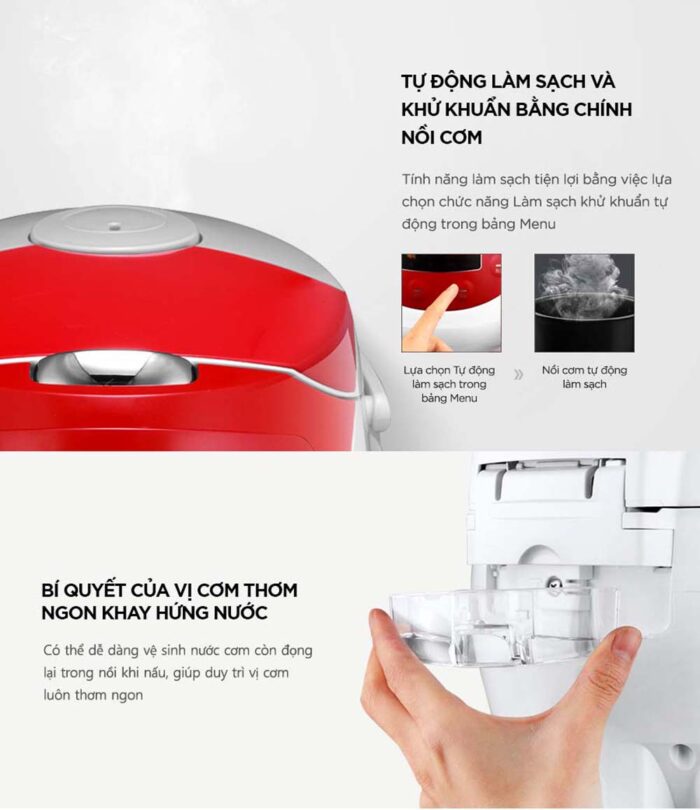 Nồi cơm điện tử CUCKOO CR-0365F RDWHVNCV 0.54L - Ảnh 4