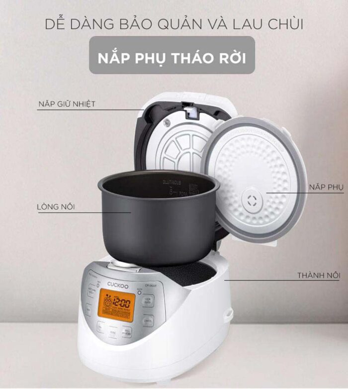 Nồi cơm điện tử CUCKOO CR-0631F WHSIVNCV 1.08L - Ảnh 7