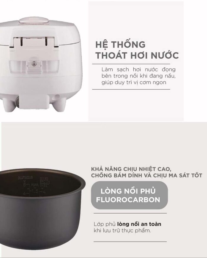 Nồi cơm điện tử CUCKOO CR-0631F WHSIVNCV 1.08L - Ảnh 5