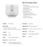 Nồi cơm điện tử CUCKOO CR-0675FW 1.08L - Ảnh 2