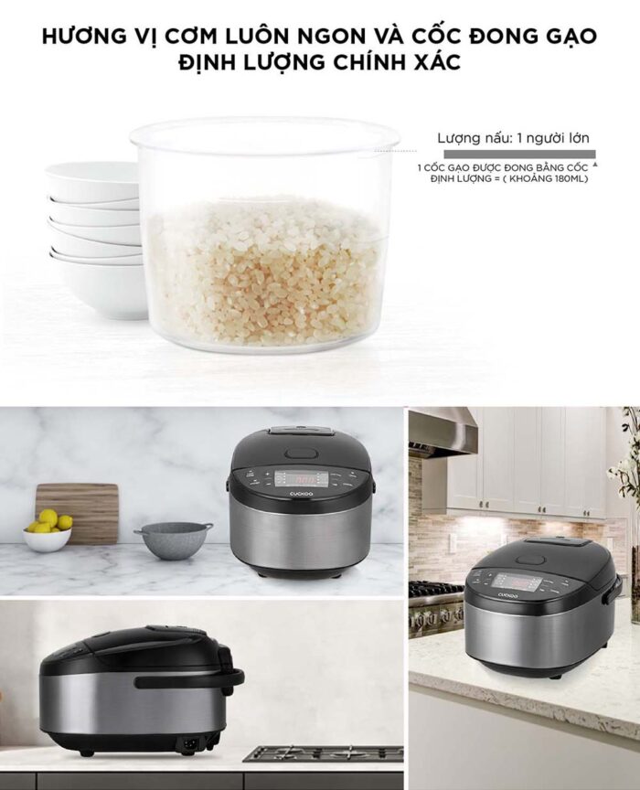 Nồi cơm điện tử CUCKOO CR-0680F DSBKCRVNCV 1.08L - Ảnh 4