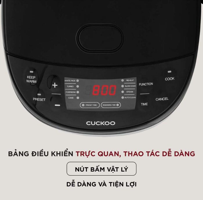 Nồi cơm điện tử CUCKOO CR-0680F DSBKCRVNCV 1.08L - Ảnh 8