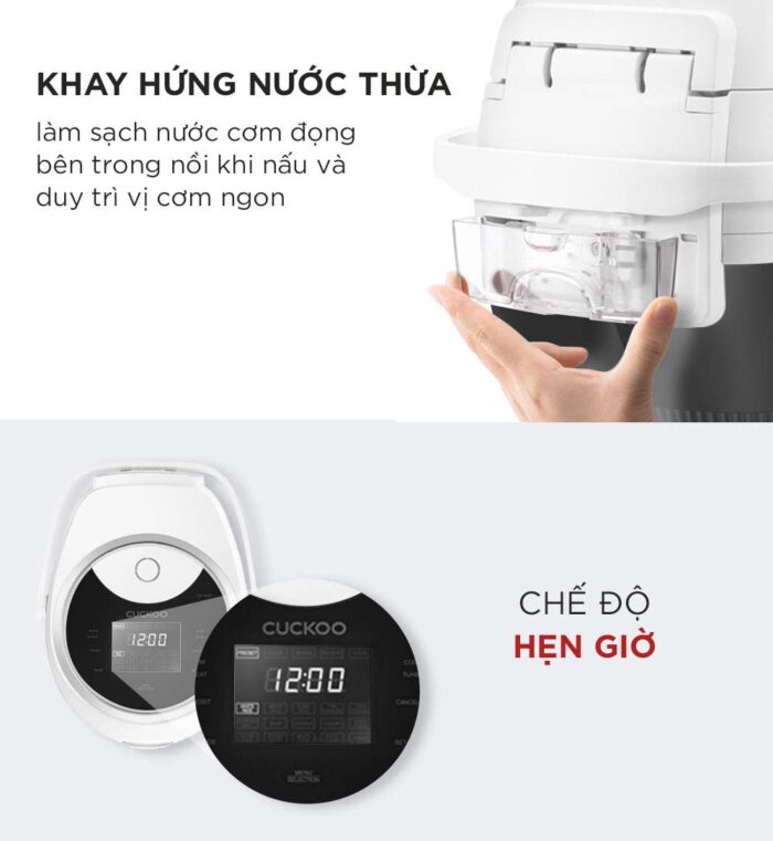 Nồi cơm điện tử CUCKOO CR-1020F BKWHVNCV 1.8L - Ảnh 6