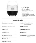 Nồi cơm điện tử CUCKOO CR-1020F BKWHVNCV 1.8L - Ảnh 3