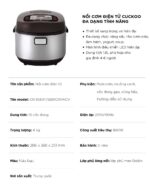 Nồi cơm điện tử CUCKOO CR-1030F SIBRCRVNCV 1.8L - Ảnh 2