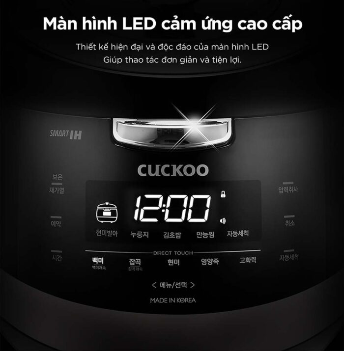 Nồi cơm điện tử CUCKOO CRP-AHXB1008F BKBRVNCV 1.8L áp suất cao tần - Ảnh 9