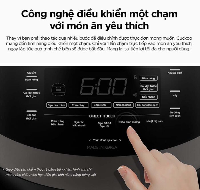 Nồi cơm điện tử CUCKOO CRP-AHXB1008F BKBRVNCV 1.8L áp suất cao tần - Ảnh 8