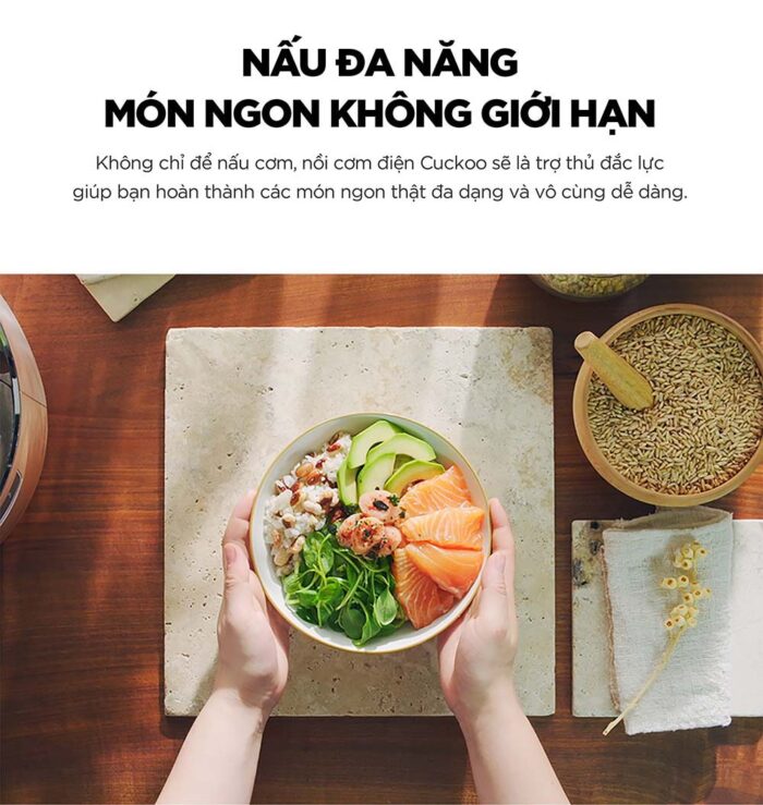 Nồi cơm điện tử CUCKOO CRP-AHXB1008F BKBRVNCV 1.8L áp suất cao tần - Ảnh 16