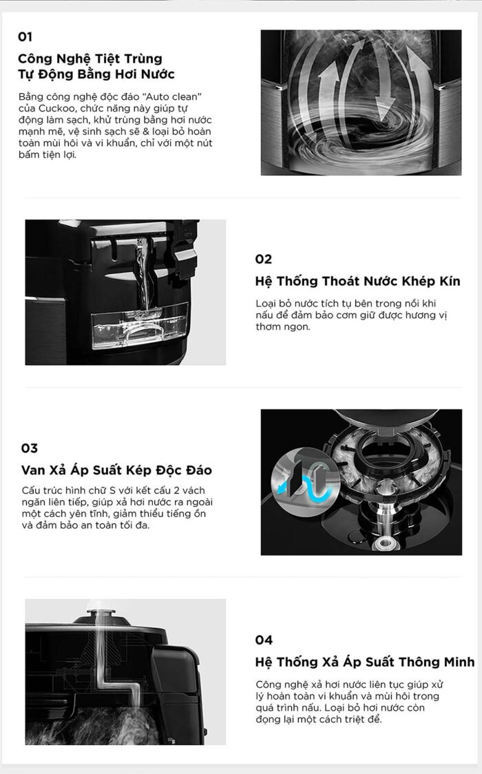 Nồi cơm điện tử CUCKOO CRP-CHSS1009FN DBVNCV 1.8L áp suất cao tần - Ảnh 5