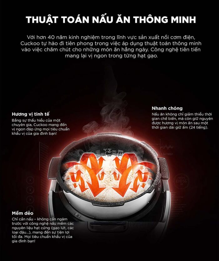 Nồi cơm điện tử CUCKOO CRP-CHSS1009FN DBVNCV 1.8L áp suất cao tần - Ảnh 8
