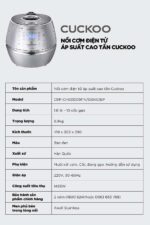 Nồi cơm điện tử CUCKOO CRP-CHSS1009FN SIBKIDBP 1.8L áp suất cao tần - Ảnh 2