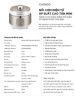 Nồi cơm điện tử CUCKOO CRP-EHS0309F WHGOVNCV 0.5L áp suất cao tần - Ảnh 2