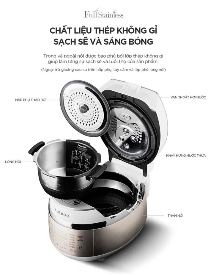 Nồi cơm điện tử CUCKOO CRP-EHS0320FG 0.5L áp suất cao tần - Ảnh 14