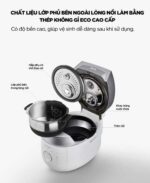 Nồi cơm điện tử CUCKOO CRP-LHTR0609F WHSIVNCV 1.08L áp suất kép cao tần - Ảnh 7
