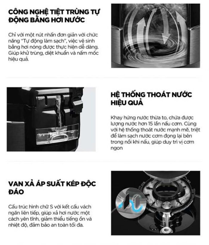 Nồi cơm điện tử CUCKOO CRP-LHTR0609F WHSIVNCV 1.08L áp suất kép cao tần - Ảnh 6