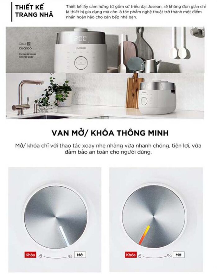 Nồi cơm điện tử CUCKOO CRP-LHTR0609F WHSIVNCV 1.08L áp suất kép cao tần - Ảnh 14