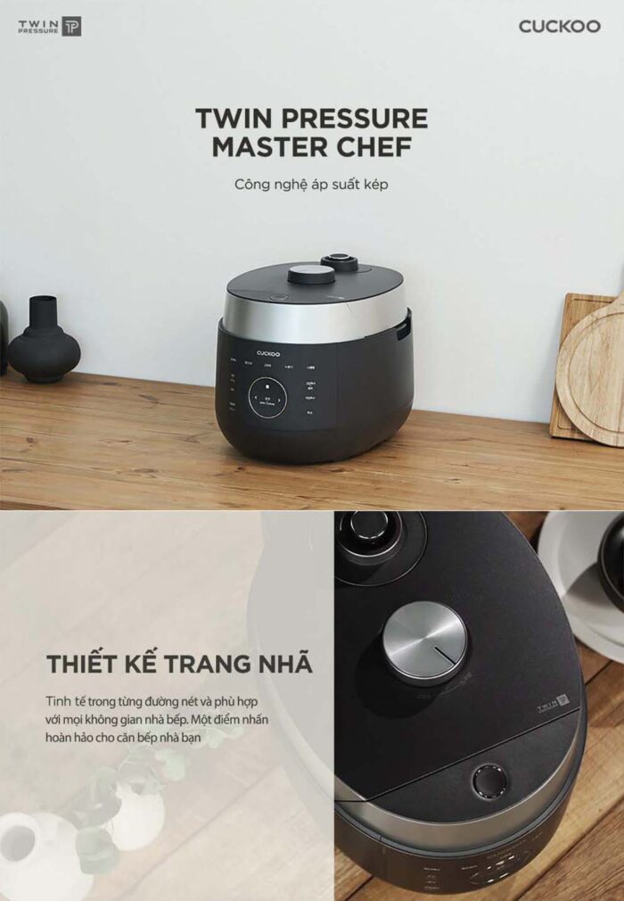 Nồi cơm điện tử CUCKOO CRP-LHTR0610FB 1.08L áp suất kép cao tần - Ảnh 3