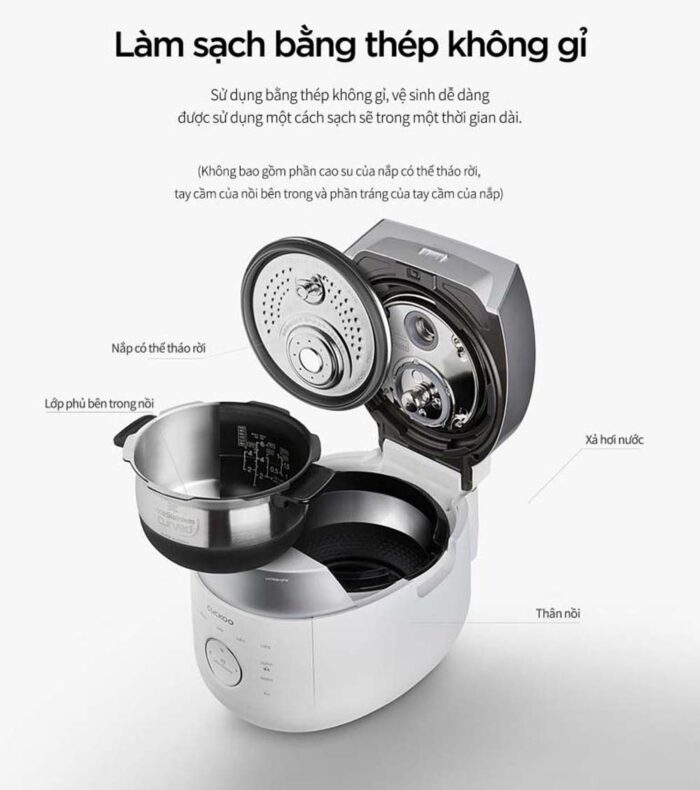 Nồi cơm điện tử CUCKOO CRP-LHTR0610FW 1.08L áp suất kép cao tần - Ảnh 5
