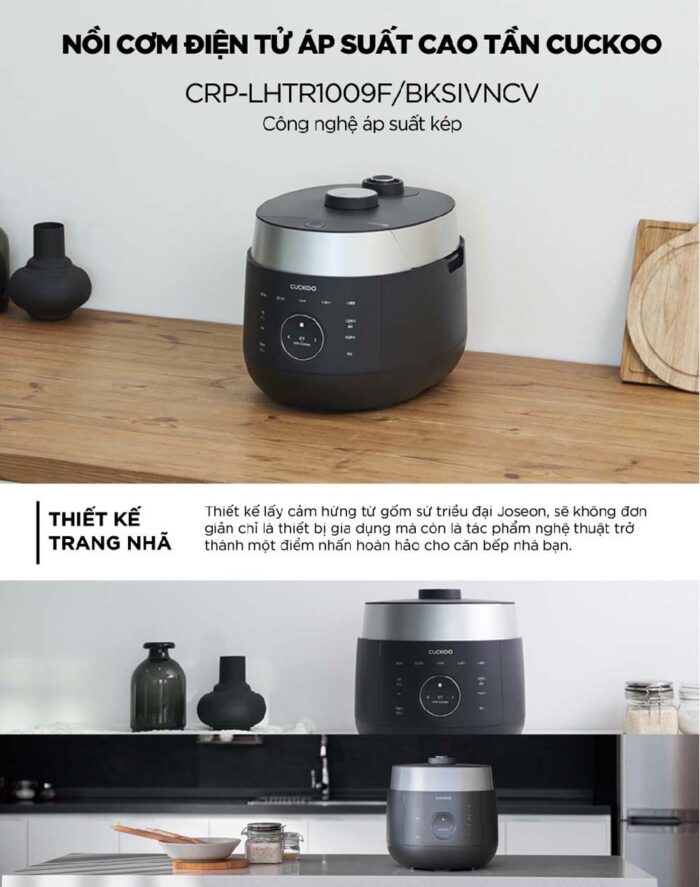 Nồi cơm điện tử CUCKOO CRP-LHTR1009F BKSIVNCV 1.8L áp suất kép cao tần - Ảnh 3