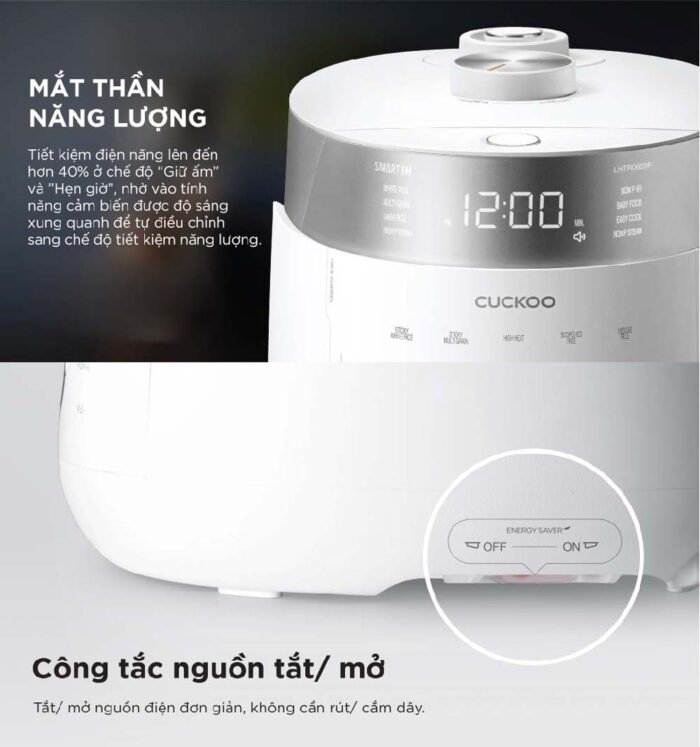 Nồi cơm điện tử CUCKOO CRP-LHTR1009F WHSIVNCV 1.8L áp suất kép cao tần - Ảnh 11