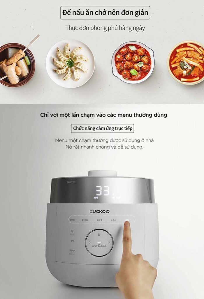 Nồi cơm điện tử CUCKOO CRP-LHTR1010FW 1.8L áp suất kép cao tần - Ảnh 6