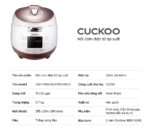 Nồi cơm điện tử CUCKOO CRP-M1000S P2PGVNCV 1.8L áp suất - Ảnh 2