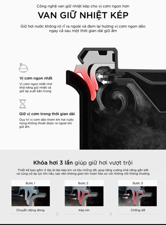 Nồi cơm điện tử CUCKOO CRP-N0601F WHRPVNCV 1.08L áp suất - Ảnh 6