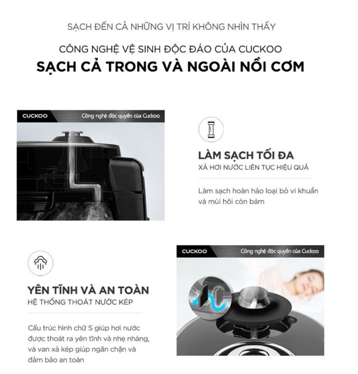 Nồi cơm điện tử CUCKOO CRP-N0601F WHRPVNCV 1.08L áp suất - Ảnh 8