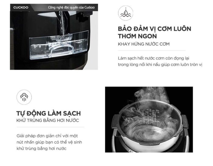 Nồi cơm điện tử CUCKOO CRP-N0601F WHRPVNCV 1.08L áp suất - Ảnh 7