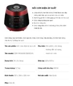 Nồi cơm điện tử CUCKOO CRP-PK0600F BKRDVN 1.08L áp suất - Ảnh 3