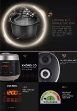 Nồi cơm điện tử CUCKOO CRP-PK1000S BKCGVNCV 1.8L áp suất - Ảnh 8