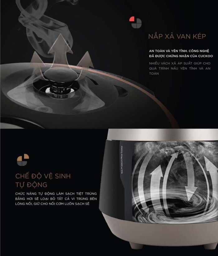 Nồi cơm điện tử CUCKOO CRP-PK1000S P2PIVNCV 1.8L áp suất - Ảnh 7