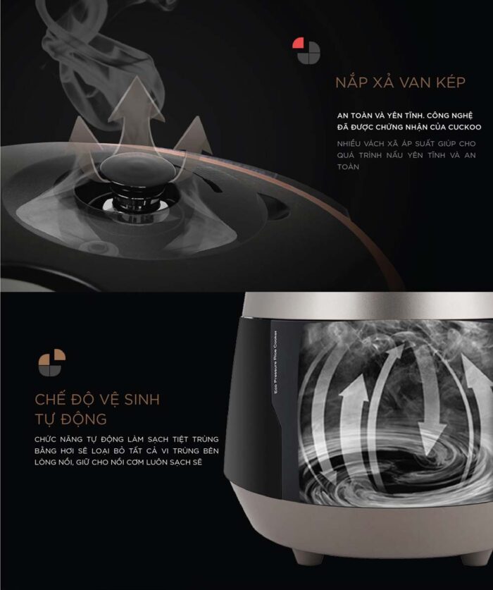 Nồi cơm điện tử CUCKOO CRP-PK1000S P2RDVNCV 1.8L áp suất - Ảnh 6