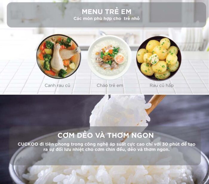 Nồi cơm điện tử CUCKOO CRP-R0600F BKGBCRVNCV 1.08L áp suất - Ảnh 9