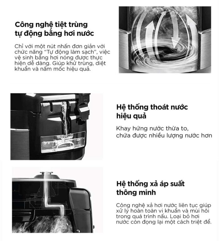 Nồi cơm điện tử CUCKOO CRP-R0600F BKGBCRVNCV 1.08L áp suất - Ảnh 4