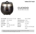 Nồi cơm điện tử CUCKOO CRP-R1000F BKGBCRVNCV 1.8L áp suất - Ảnh 2