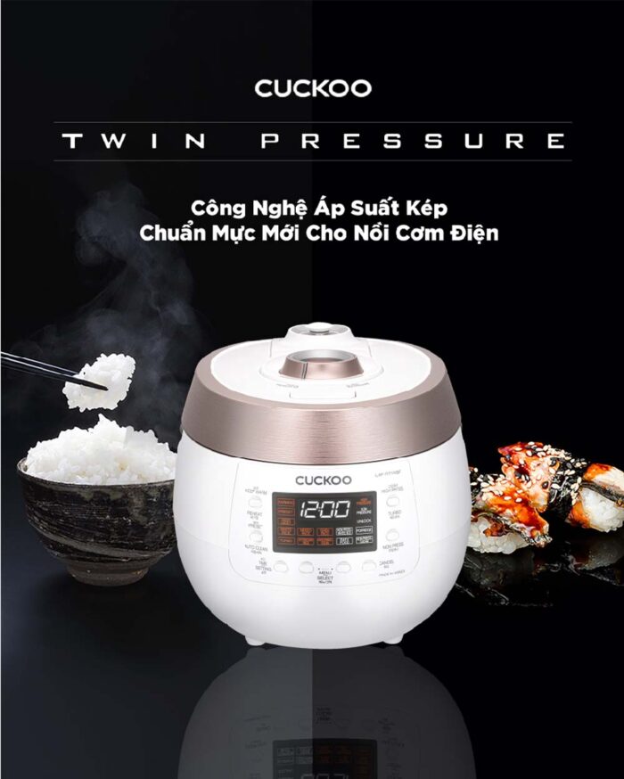 Nồi cơm điện tử CUCKOO CRP-RT1008F WHPGVN 1.8L áp suất kép - Ảnh 3