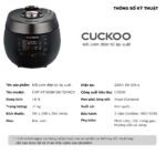 Nồi cơm điện tử CUCKOO CRP-RT1010FD 1.8L áp suất kép - Ảnh 2