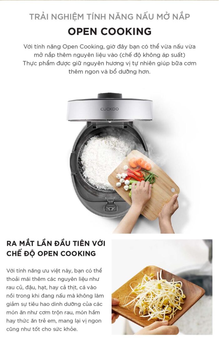 Nồi cơm điện tử CUCKOO CRP-ST1010FG 1.8L áp suất kép - Ảnh 10