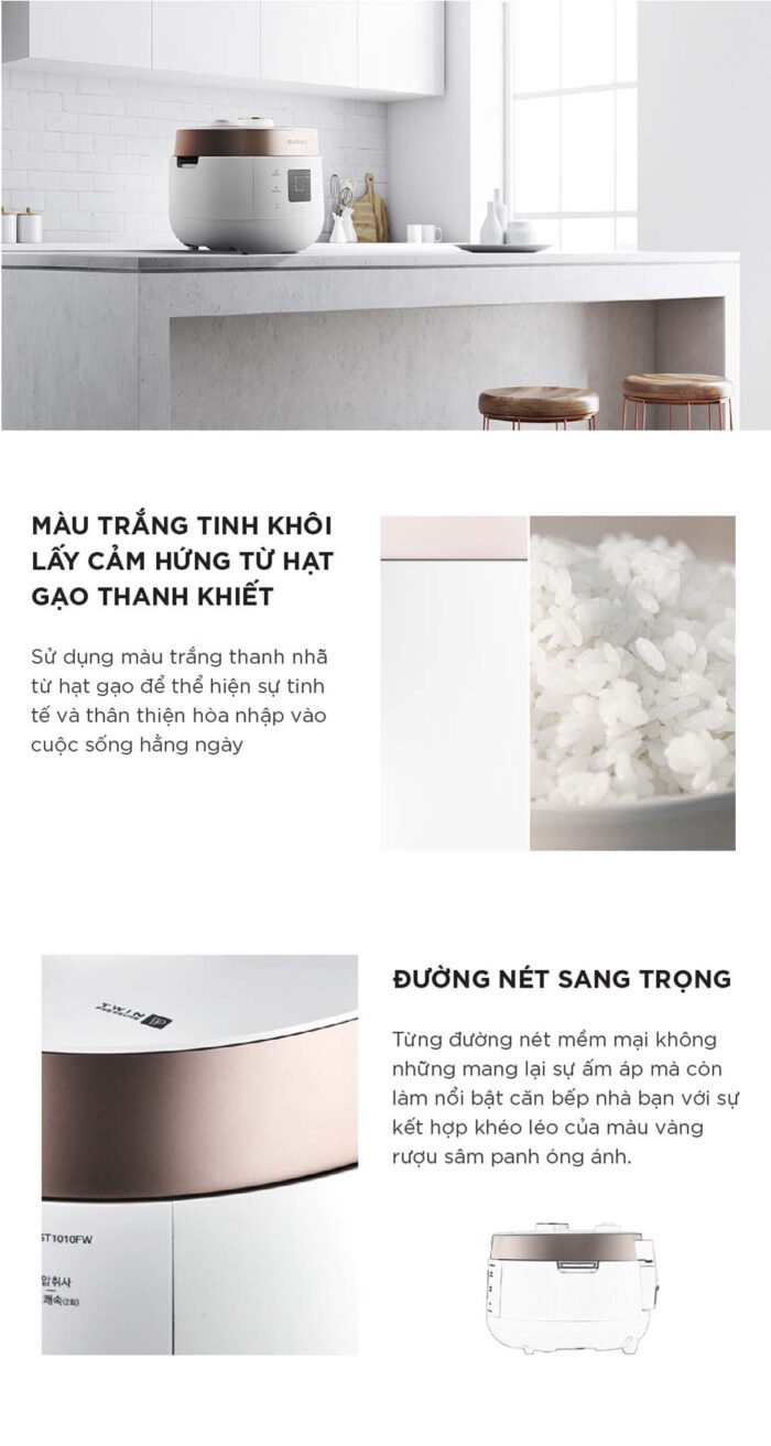 Nồi cơm điện tử CUCKOO CRP-ST1010FW 1.8L áp suất kép - Ảnh 13