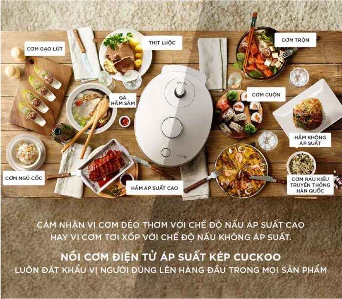 Nồi cơm điện tử CUCKOO CRP-ST1010FW 1.8L áp suất kép - Ảnh 11