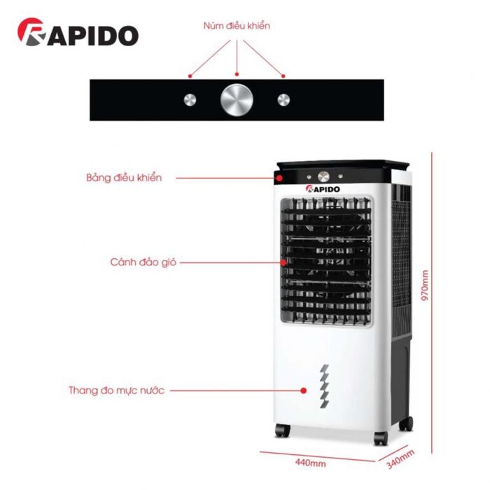 Quạt điều hòa RAPIDO TURBO - Everest 6000M - Ảnh 4