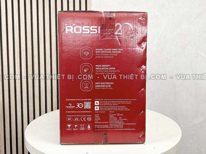 Bình nóng lạnh ROSSI 6L lít R20 06 BL (R2006BL) cấp trên bếp rửa bát gián tiếp 1500W - Ảnh 14