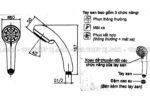 Tay sen tắm INAX BF-SC1 (-1C) 3 chế độ massage tăng áp