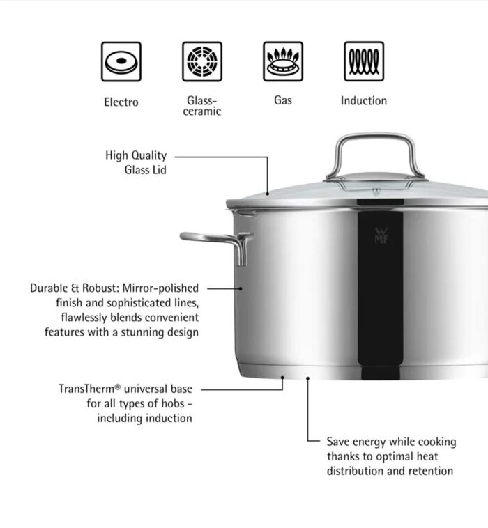 Bộ nồi WMF ASTORIA 0780036380 3 món - Ảnh 6