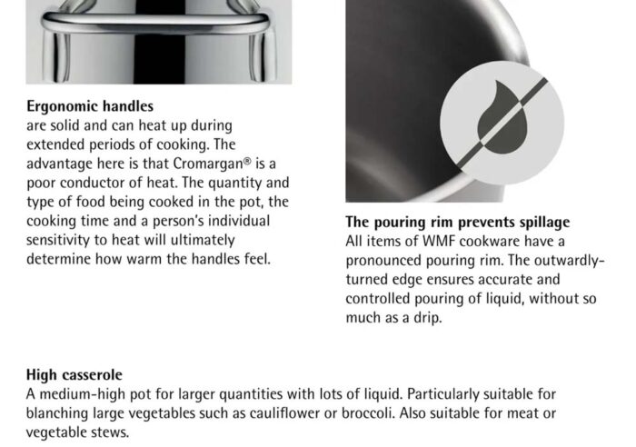 Bộ nồi WMF ASTORIA 0780036380 3 món - Ảnh 7