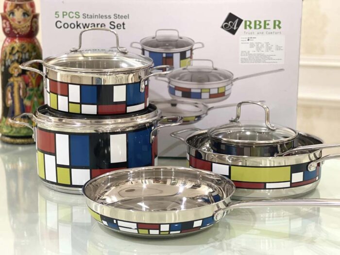 Bộ nồi ARBER Langmaster 5 món - Ảnh 2