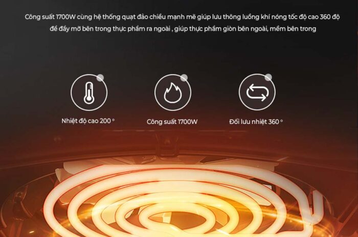 Nồi chiên không dầu RAPIDO RAF-7.0M3 7 lít cơ - Ảnh 3